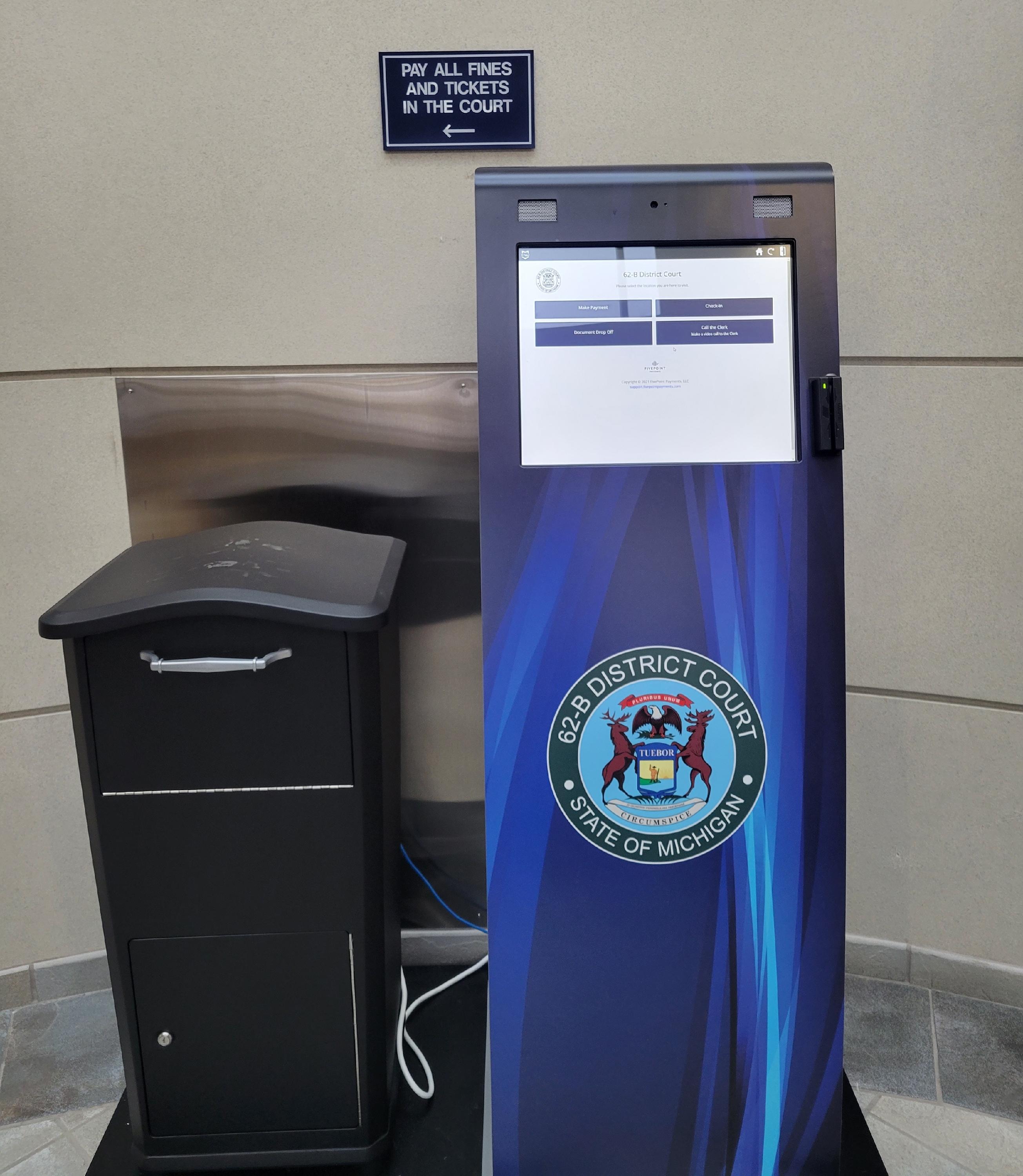 Kiosk in the Kentwood Justice Center